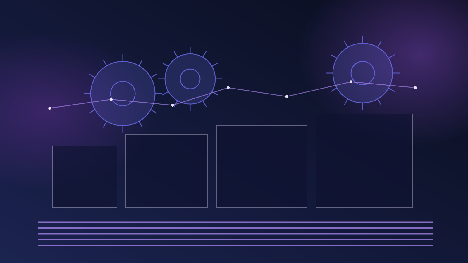 Cena editorial industrial com linha produtiva e manutenção preditiva